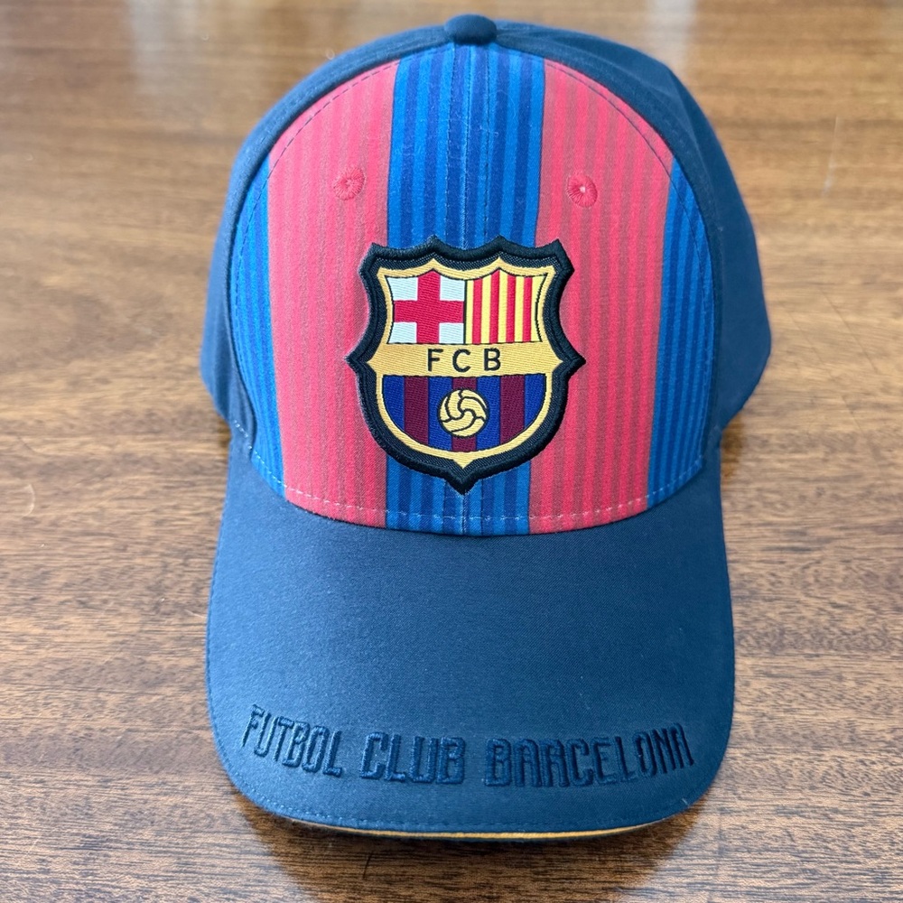 FC Barcelona Barça Soccer Hat Cap Blue Red Adjustable Blokecore
